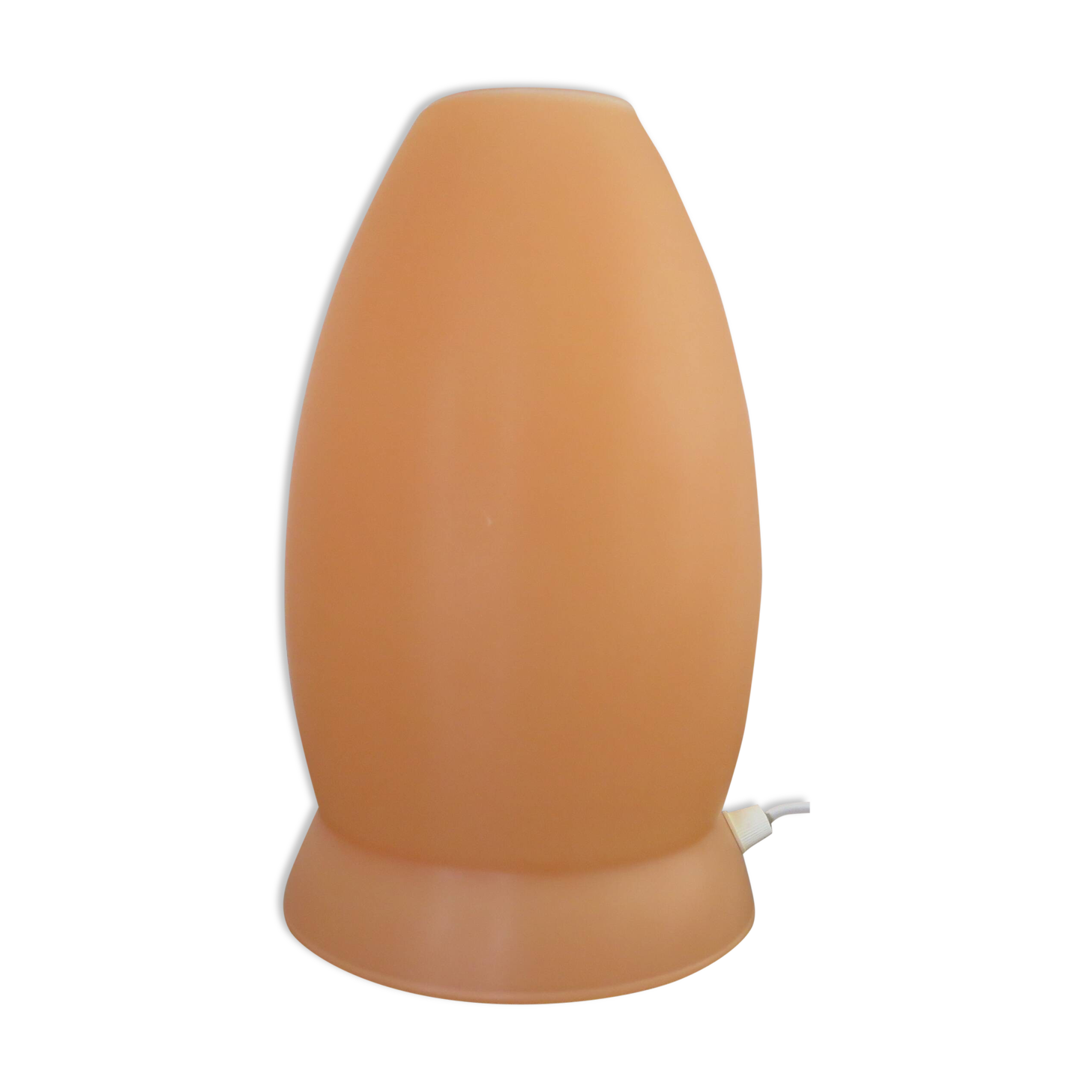 Mushroom lamp in pale orange opaline from the 70s