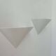 Pair of vintage wall lights, white metal, France 1970