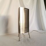 Openwork stainless steel table lamp, Sweden, 1990