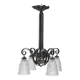 Art Deco wrought iron chandelier