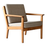 Fauteuil vintage danois Hans Wegner GE265 avec dossier fixe