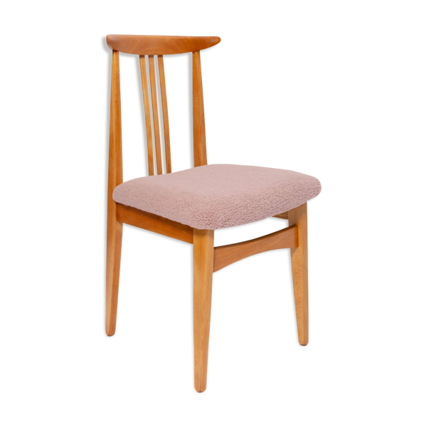 Chaise rose en bois clair par M. Zielinski, Europe, 1960s