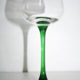 7 white Alsace wine glasses