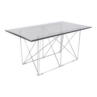 Table à manger Max Sauze avec base pliable années 1970 France