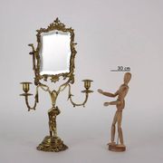 Miroir de toilette ancien en bronze, Europe, XIX-XX siècle