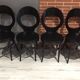 Suite of 4 baumann chairs, "seagull" model