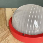 Applique murale plafonnier hublot verre Prisma modèle Eko rouge LAMP-7441