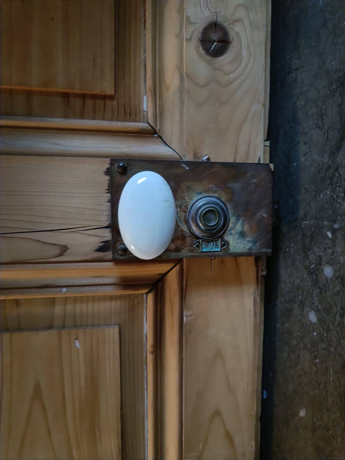 Pair of old molded communication doors