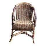 Fauteuil ancien en rotin pour enfant