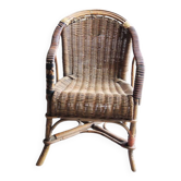Fauteuil ancien en rotin pour enfant