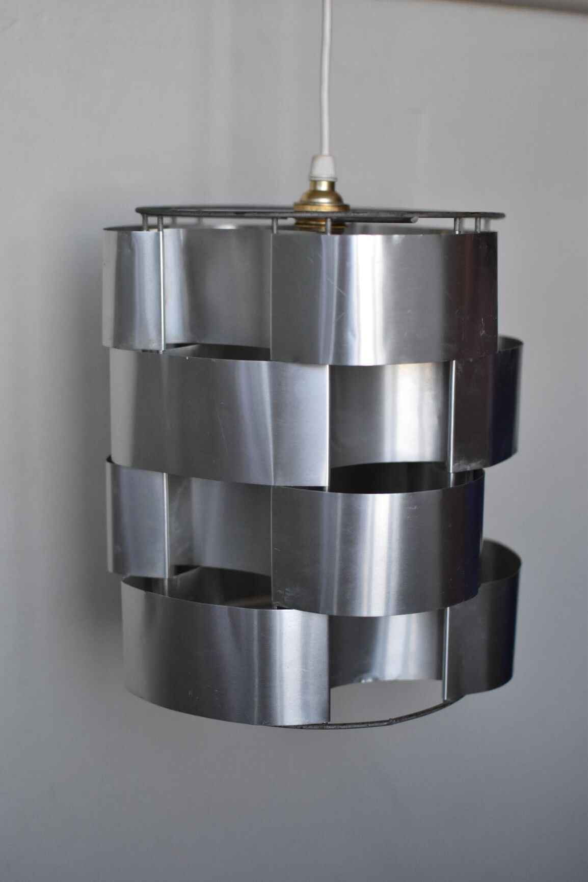 Max Sauze aluminum hanging lamp 1970