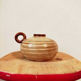 Round stoneware vase