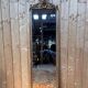 Mirror from the mid-19th century with a pediment — Louis-Philippe period — Gilded stucco wood