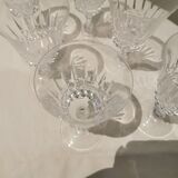 Set of 6 crystal stemmed glasses