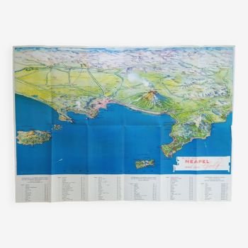 Carte touristique de Naples et sa baie