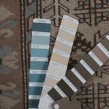 Turkish Milas Rug Carpet, DoorMat, Bedroom Kelim Carpet Teppiche 7'1'' x 8'11''