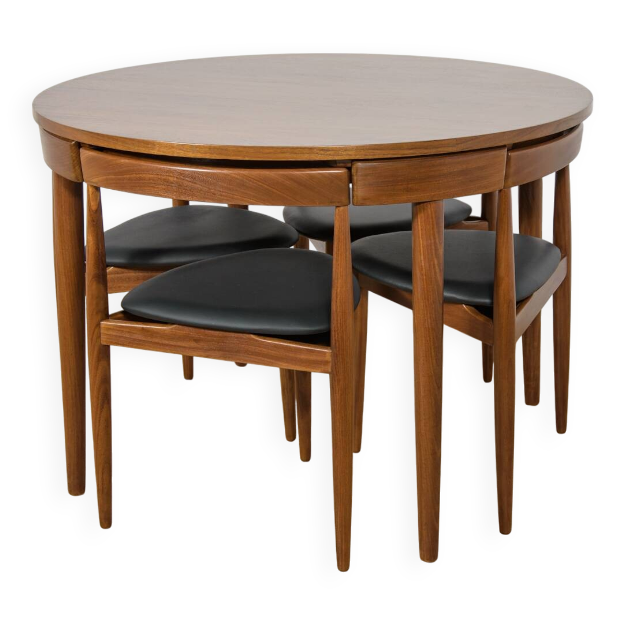 Mid-Century Teak Dining Table and Chairs Set by Hans Olsen for Frem Røjle,