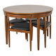 Mid-Century Teak Dining Table and Chairs Set by Hans Olsen for Frem Røjle,