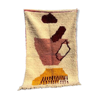 Beni Ouraine handwoven rug, traditional style, size 140 x 260 cm