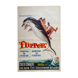 Original movie poster "Flipper Adventure in Florida" 36x54cm 1963