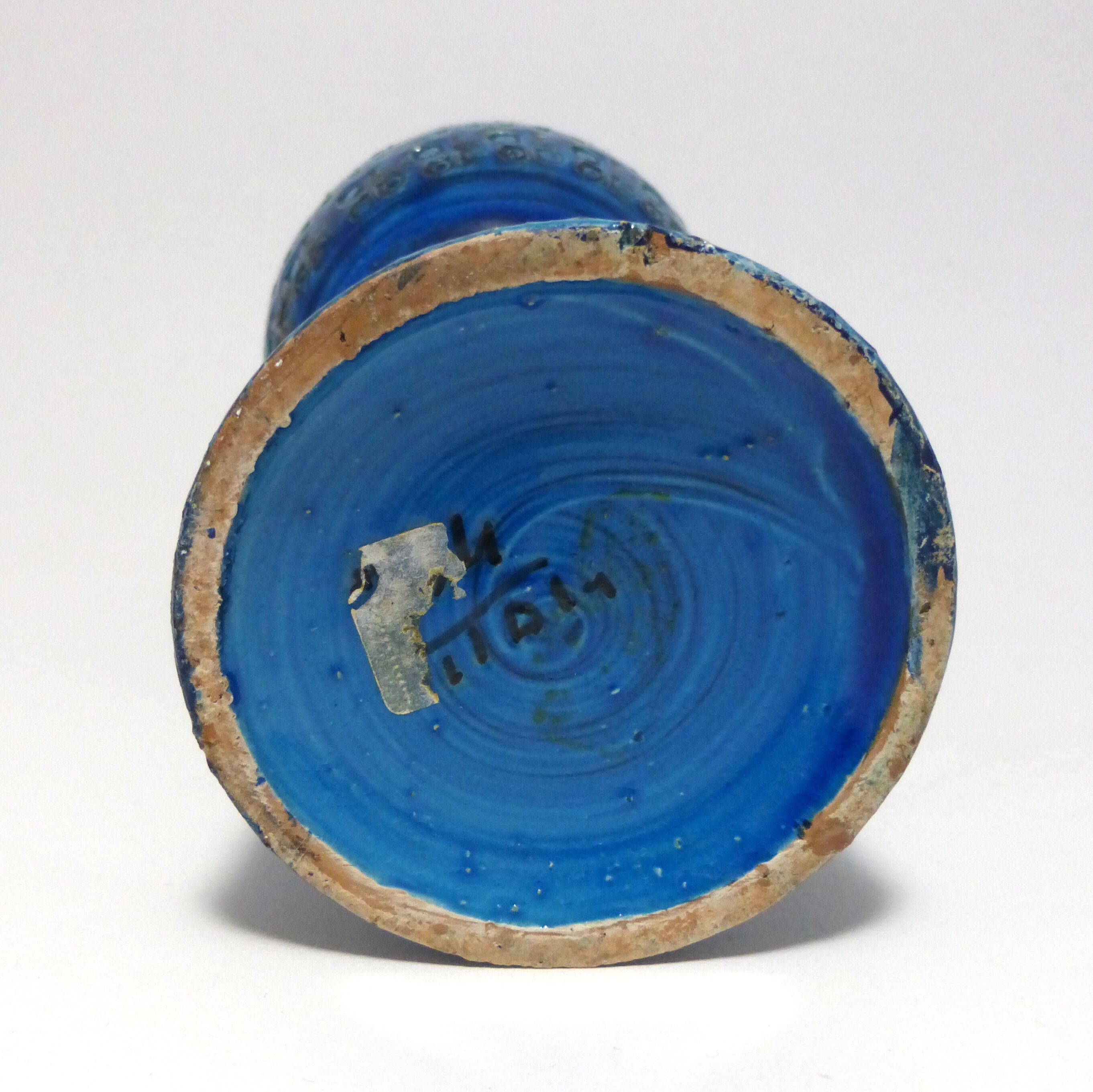 1950 1960 Rimini Blu Aldo London Diamond Bitossi ceramic candleholder