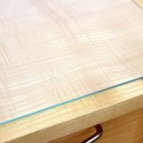 Pair of bedside 60s maple plate