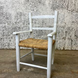 Chaise paillée enfant