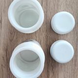 Set of 2 Victorian style opaline apothecary pharmacy jars