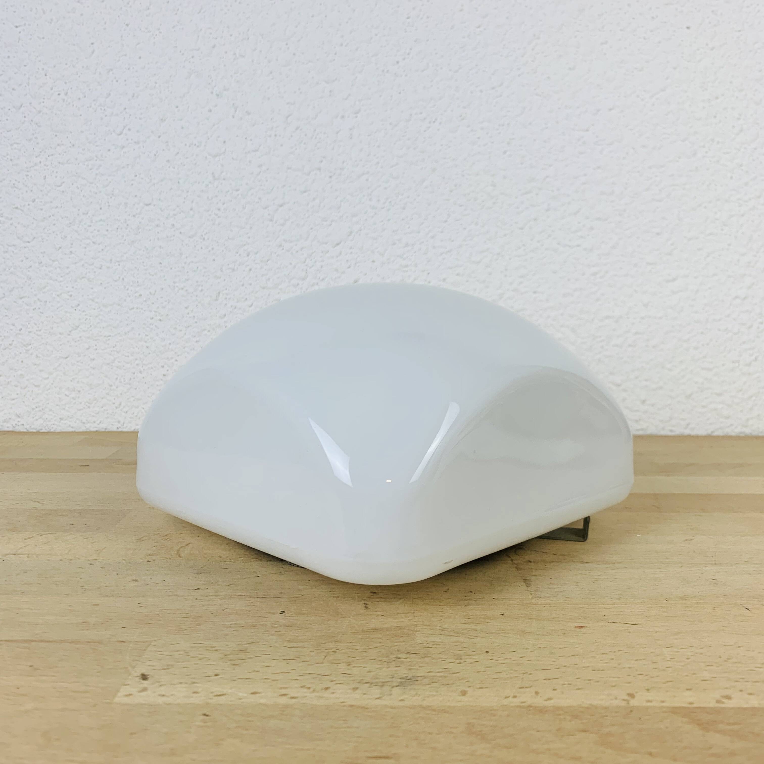 Vintage square opaline wall light