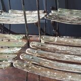 Set of 8 folding bistro / garden chairs fermob 1950