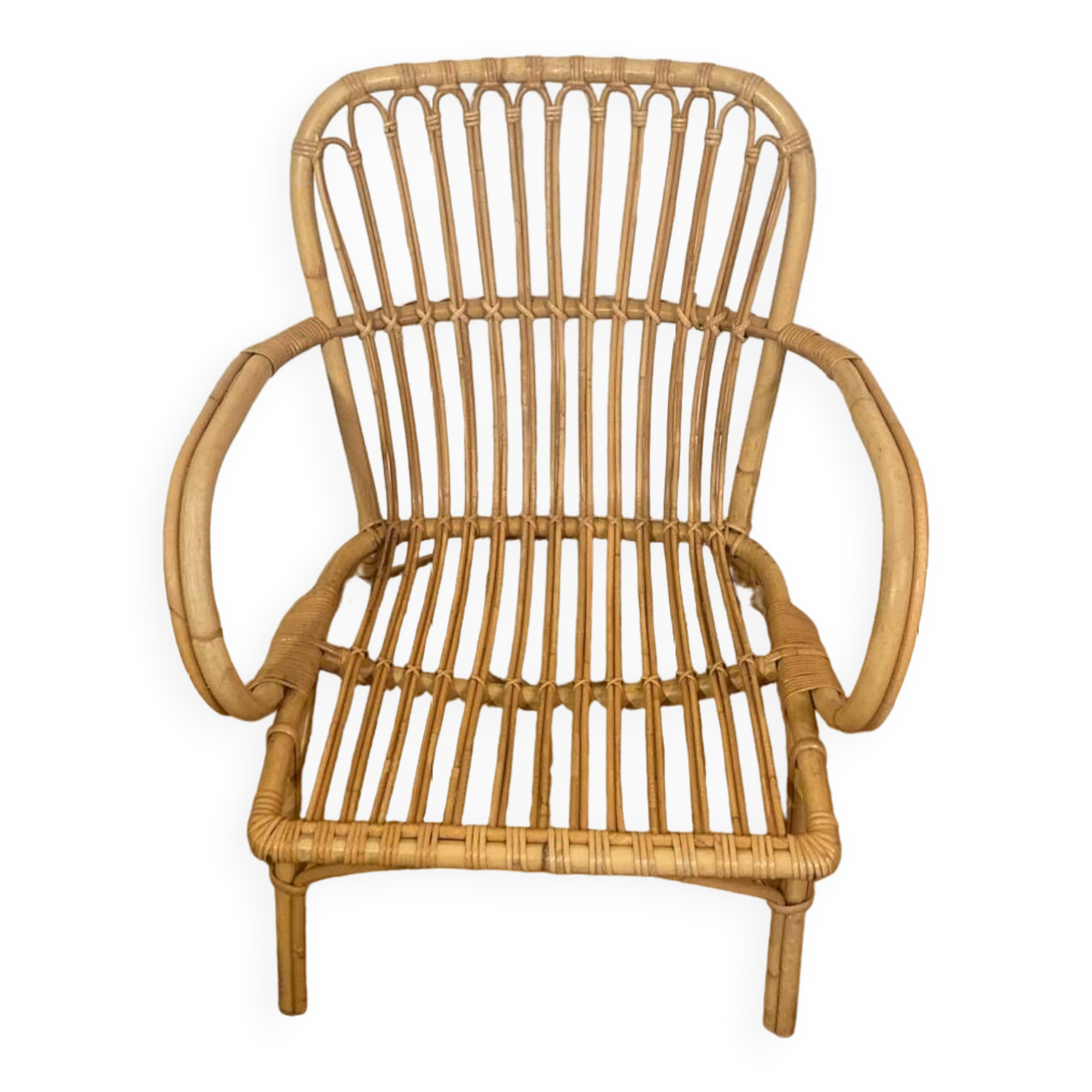 Vintage rattan armchair