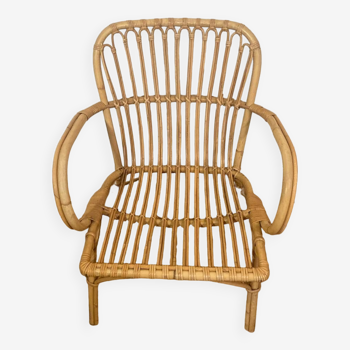 Vintage rattan armchair