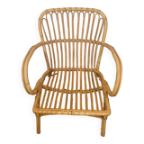Fauteuil rotin vintage