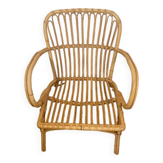 Vintage rattan armchair