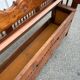 Carved wooden storage bench – rustic Savoyard style