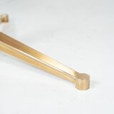 Dining table by Melchiorre Bega, brass and wood, Italy, 1950s.