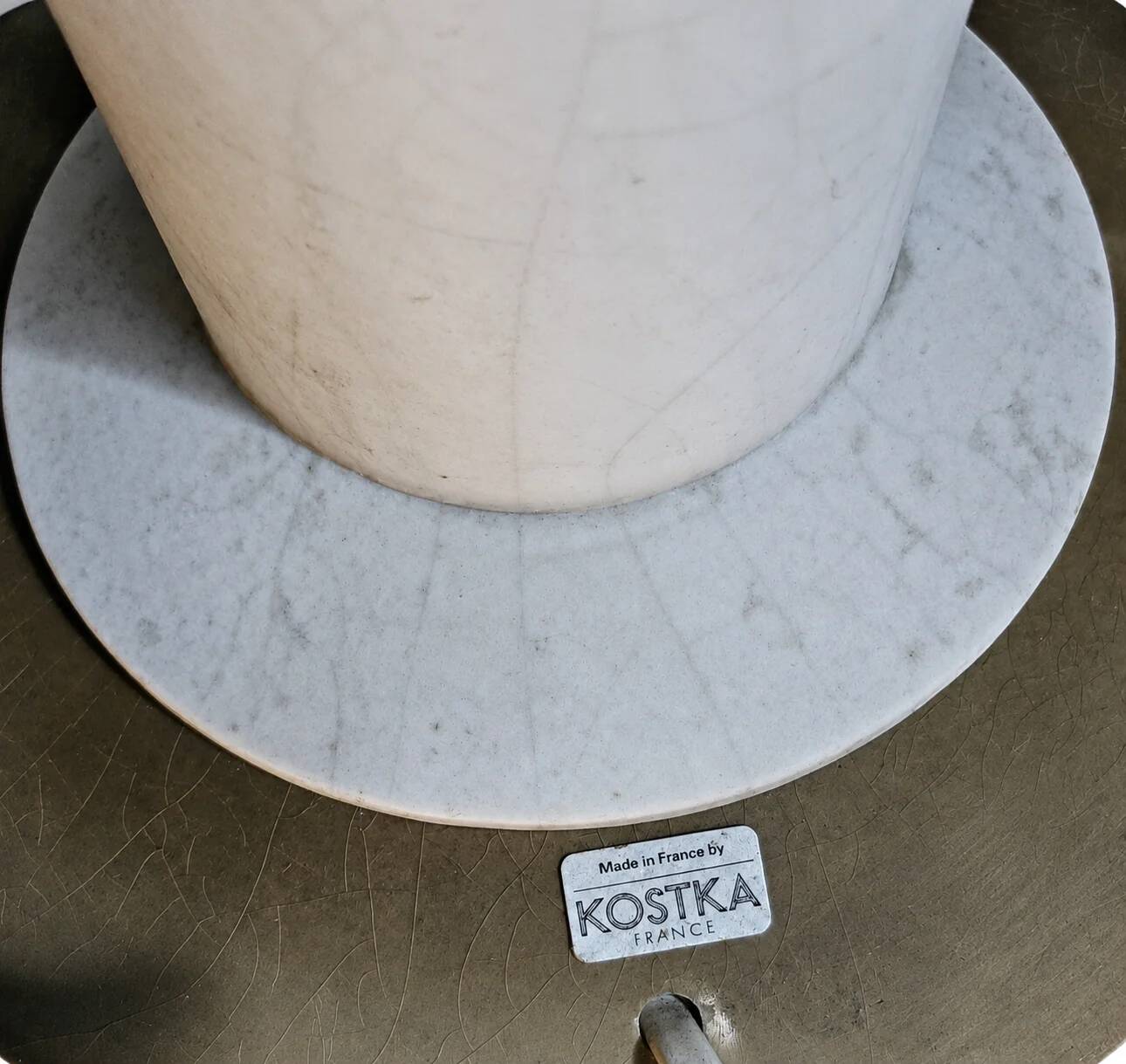 Ensemble de 2 lampes de table totem Kostka rares / époxy / France années 1980