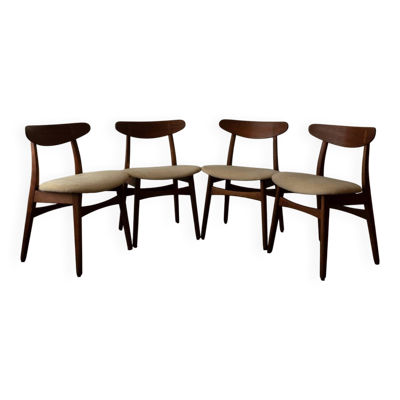 Ensemble de 4 chaises de salle à manger CH30 par Hans J. Wegner pour Carl Hansen & Søn