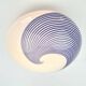 Vintage Murano glass cobalt blue swirl flush mount