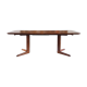 Table à manger danoise extensible en teck, pied central