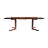 Table à manger danoise extensible en teck, pied central