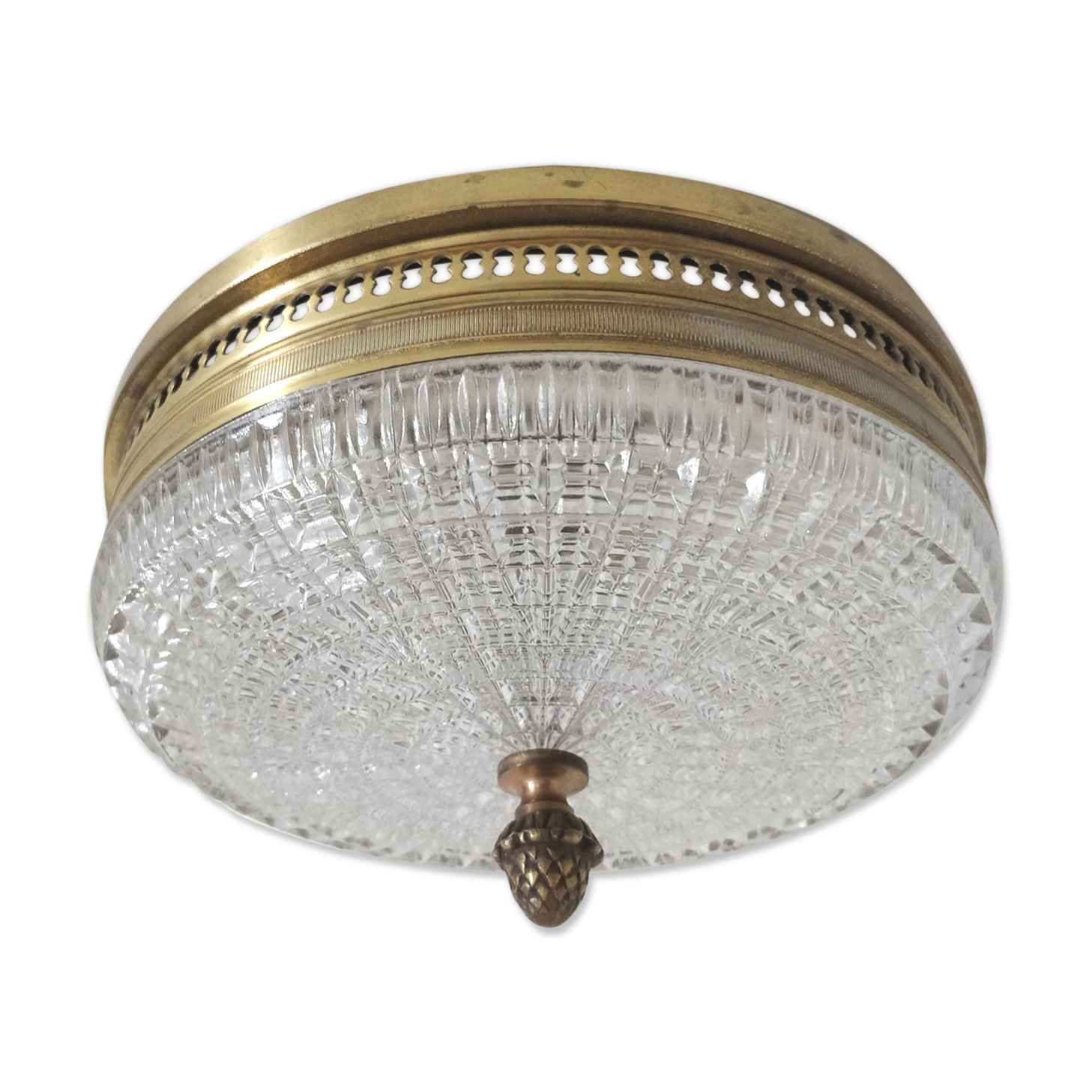 Lucien Gau glass and brass ceiling