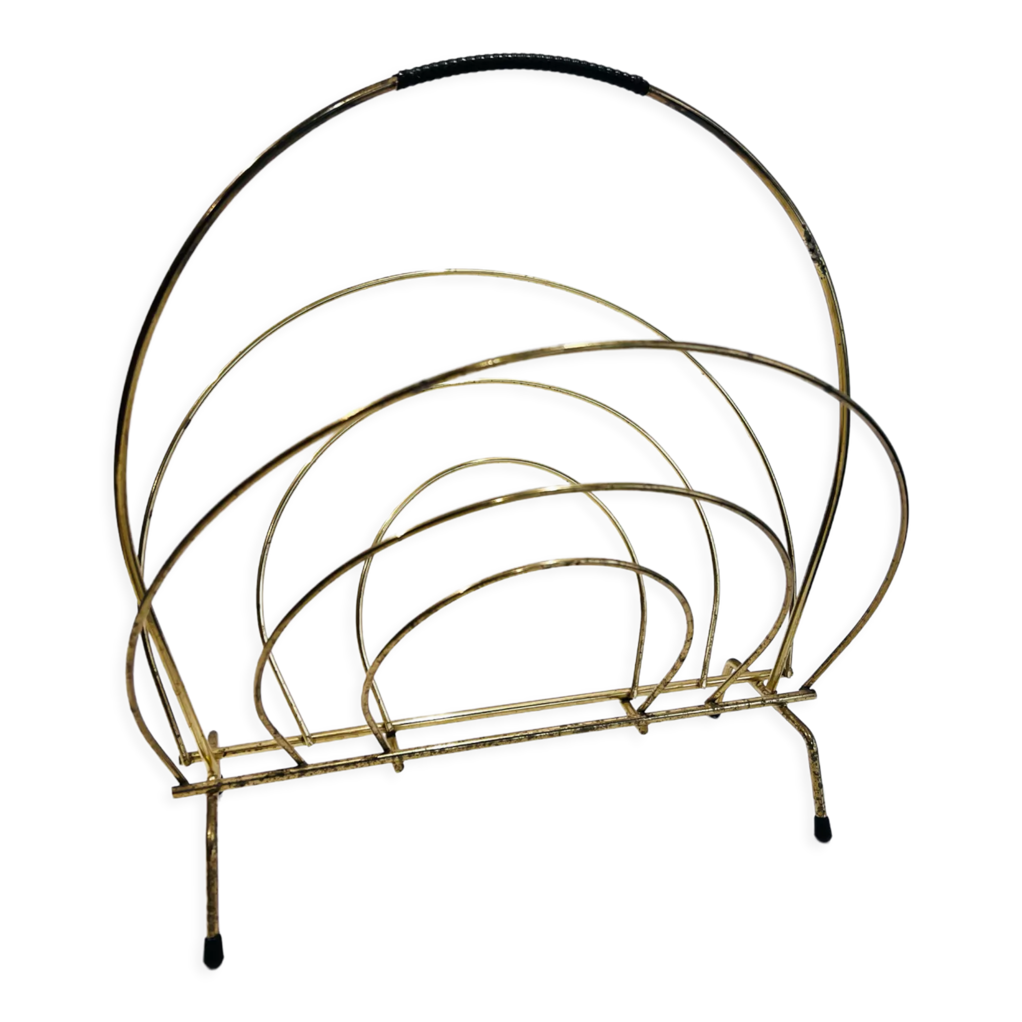 Vintage gilded metal magazine holder