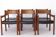 6 vintage armchairs, 1960s, danish, teak