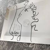 Illustrated mirror profile of Orphée Jean Cocteau 1958