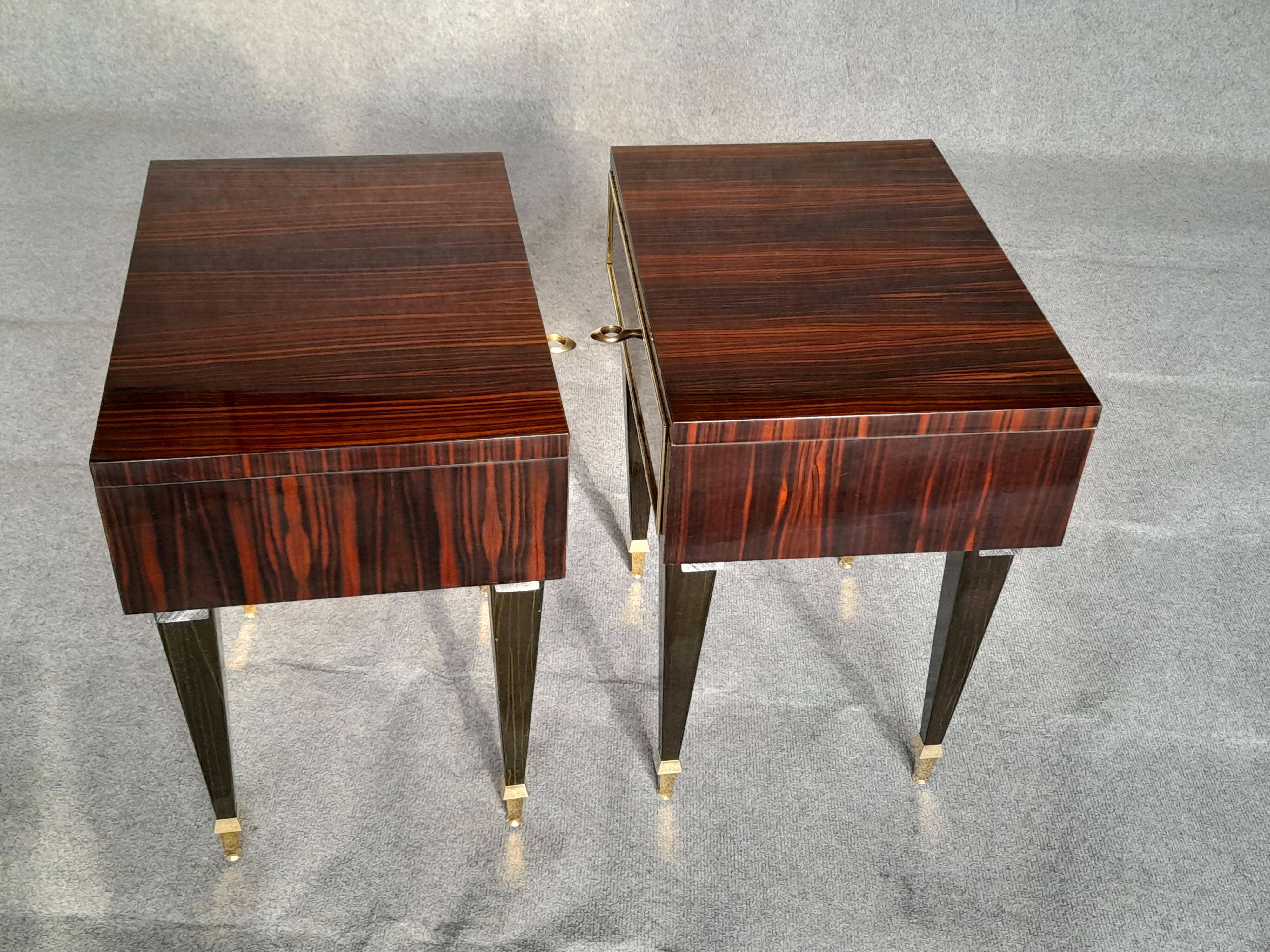 1 pair of vintage bedside tables from the 1960s