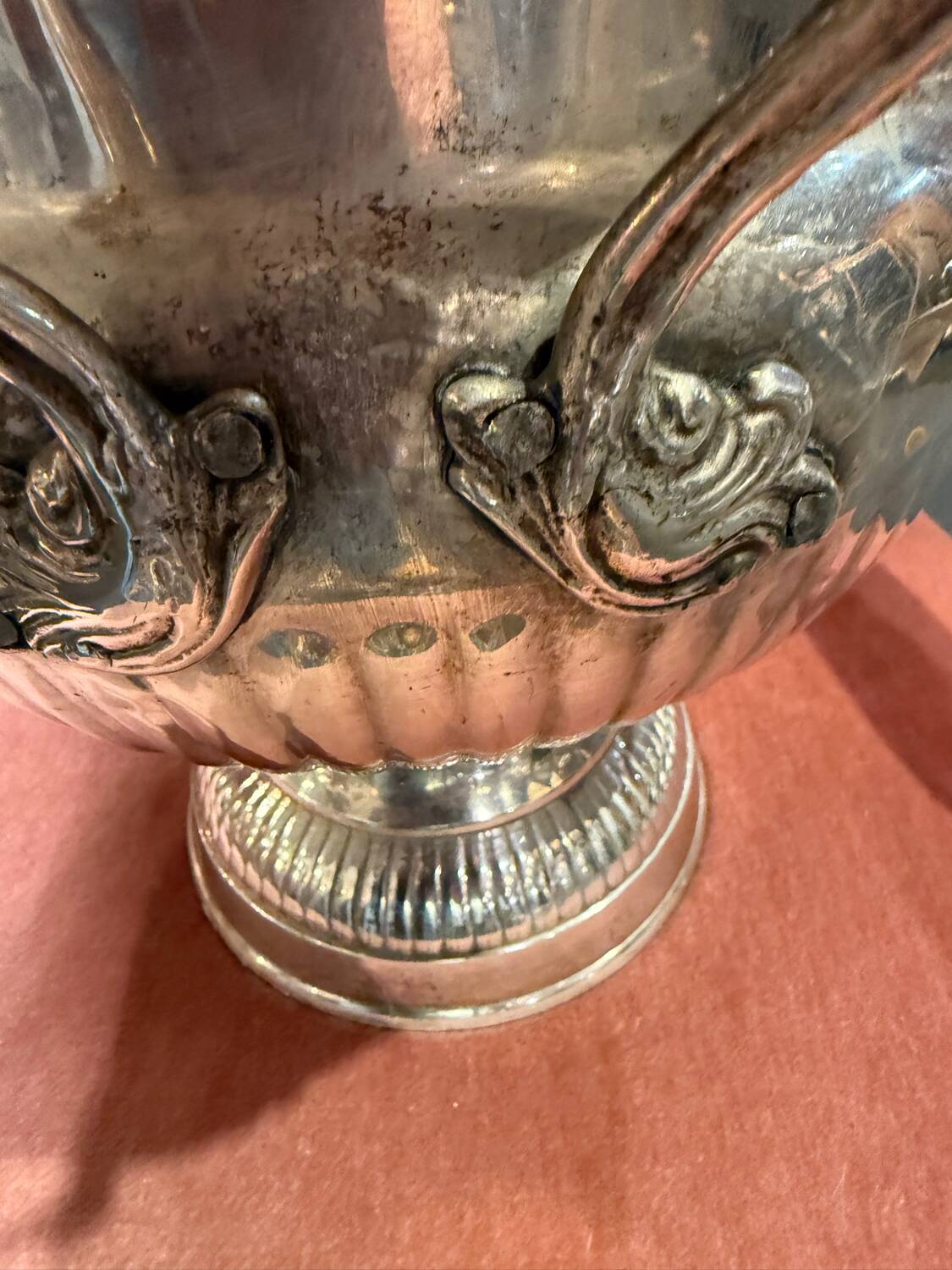 Large silver-plated champagne bucket