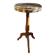 Burgundy marble pedestal table
