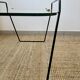 Table basse en verre et métal années 50