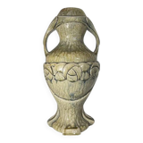 Outdoor vase / sculpture, HELMAN, Art Nouveau glazed stoneware, ca. 1900